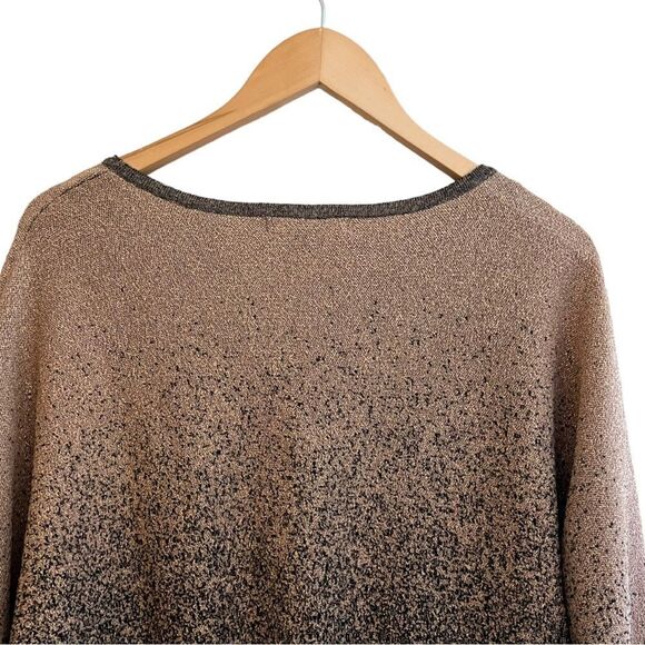 Rose Gold ADRIENNE VITTADINI Elbow Sleeve Dolman Sweater w/Chainlink Keyhole XL - Picture 5 of 12